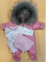Одежда для куклы Baby Born 38–43 см, розовый зимний комбинезон, боди и шапка, 3 предмета