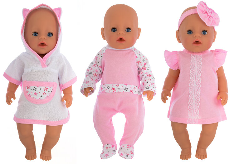 Подарочный набор из 4 предметов с платьем для куклы Baby Born ростом 43 см