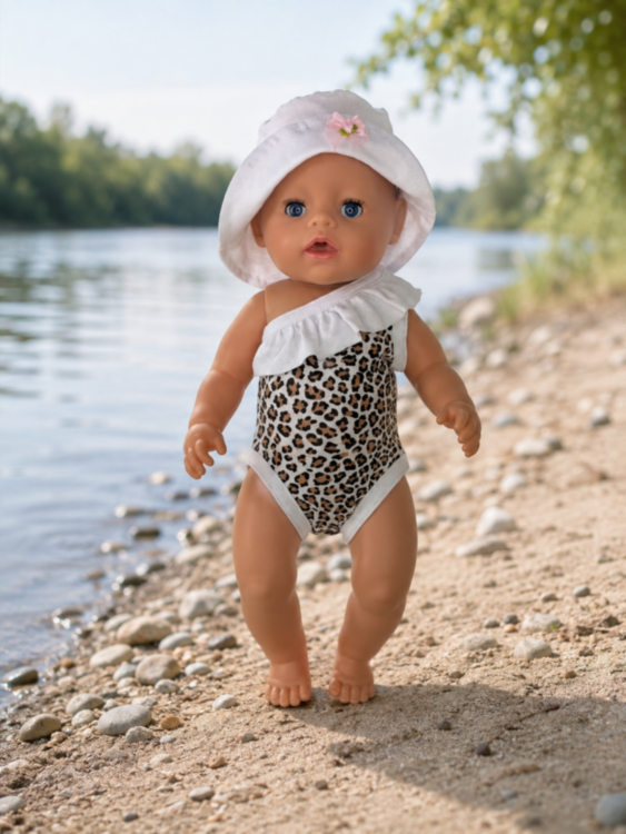 Одежда для куклы Baby Born 38-43 см, купальник и панама, 2 предмета