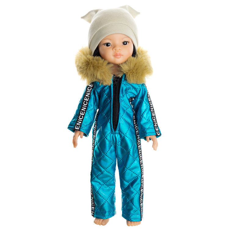 Зимний комбинезон с мехом и шапка для кукол Paola Reina 32 см