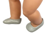 Силиконовые туфли для кукол Baby Born и аналогов серого цвета