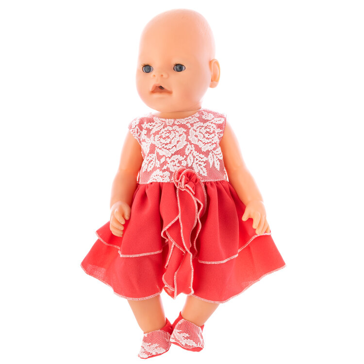 Платье нарядное для куклы Baby Born ростом 43 см