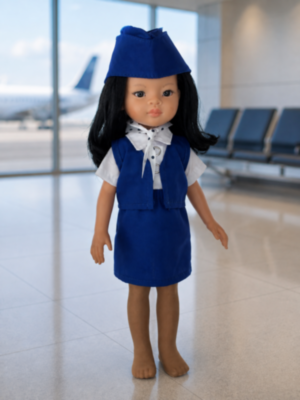 Одежда для куклы Paola Reina 32-34 см, форма стюардессы, 6 предметов