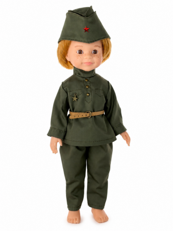 Одежда для куклы Paola Reina 32-34 см, военная форма для мальчика, 4 предмета