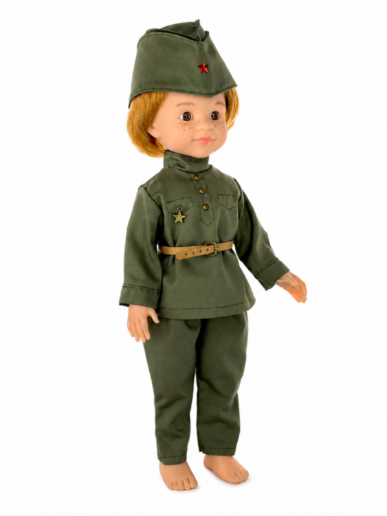 Одежда для куклы Paola Reina 32-34 см, военная форма для мальчика, 4 предмета