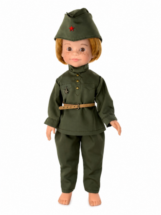 Одежда для куклы Paola Reina 32-34 см, военная форма для мальчика, 4 предмета
