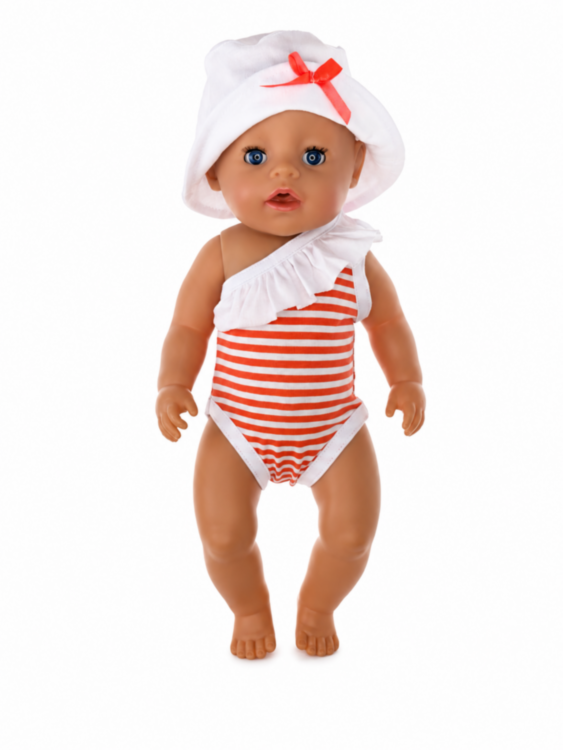 Панама и купальник для Baby Born ростом 43 см