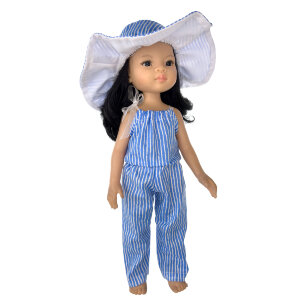 Летний комбинезон и шляпка для кукол Paola Reina 32 см