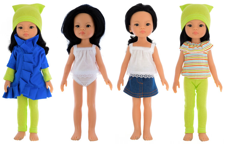 Комплект одежды из 7 предметов для кукол Paola Reina 32 см